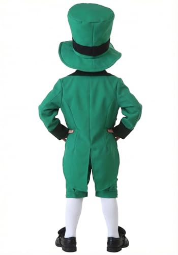 Disfraz de duende verde para bebé con sombrero, chaqueta y pantalón miniatura 4