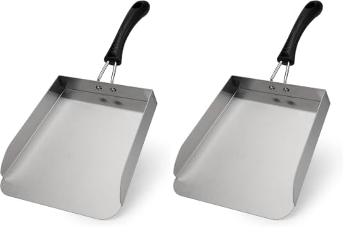 Image of Stanbroil Stainless Steel Griddle Mover Smash Burger Food Shovel Grill Spatula Great for Stir Fry and Move Food, 13 inch (Pack of 2)