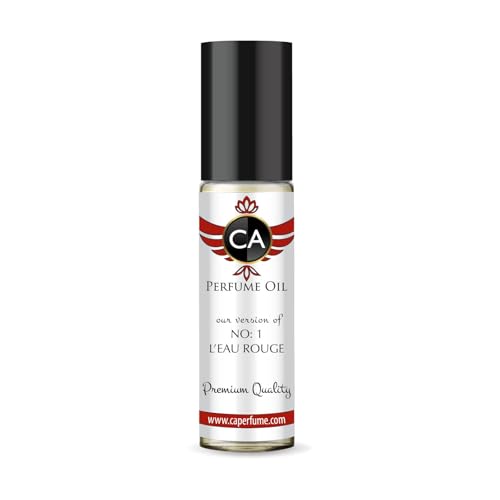 CA Perfume Impression of No:1 L'eau Rouge for Women Fragrance Oil Floral Fruity Scent Long Lasting Perfumes for Women Travel Size TSA Ready Mini Parfum Body Oil Roll-on 0.33 Fl Oz 10ml