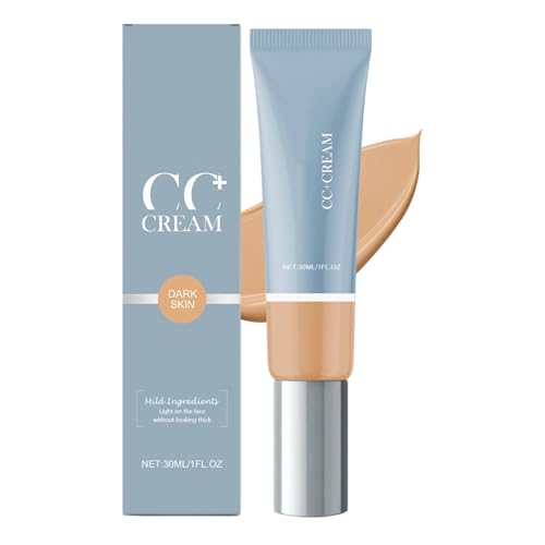 CC Cream for Older Women, Hydrating & Nourishing CC Cream Foundation, Long Lasting Face Concealer, Full Coverage Tinted Moisturiser for A Natural Look, Brightening for All Skin Types (dark*1)
