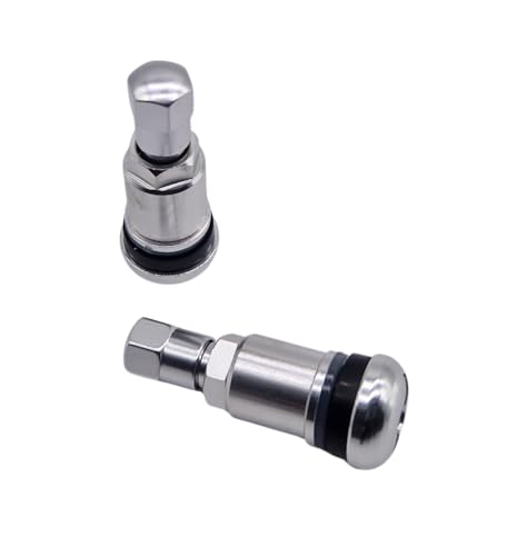 4 Stück 11,3mm Aluventile Aluminium Ventil Felgenventile Metall Ventil Silber Leicht