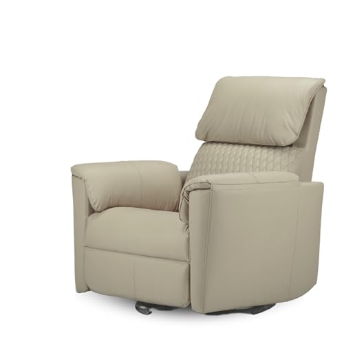 Image of SleepyCat Enso Motorised Recliner I Motorised Single Recliner I Ultimate Lounging Sofa I Ergonomic Design I Contouring Support I Premium Upholstery I Premium Leatherette I Sand Beige