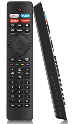 Remote Control Replacement fit for All Philips Android 4K Smart TV LED LCD HDTV 3D UHD TV, 43PFL5766/ F7 50PFL5704/ F7 55PFL5604