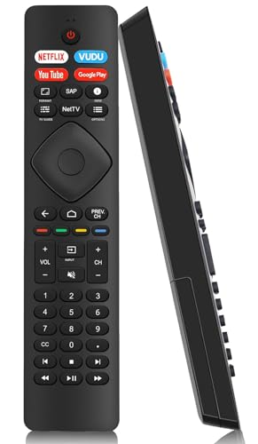 Remote Control Replacement fit for All Philips Android 4K Smart TV LED LCD HDTV 3D UHD TV, 43PFL5766/ F7 50PFL5704/ F7 55PFL5604