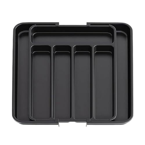 LSNNMU Organizador de cajones cocina expandible 2 piezas: organizador cubiertos for tenedores y cuchillos Para Almacenar