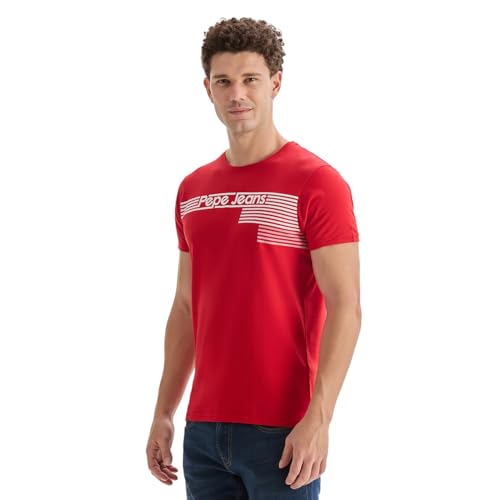 Image of Pepe Jeans Men T-Shirt|Cotton|Slim Fit