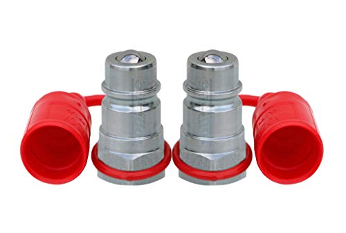 TL38-M 2 Pack Ag Quick Coupler Male Nipple - Ball Style Used on Most Tractors and Machinery - Hydraulic Tractor Coupling - Iso5675 1/2