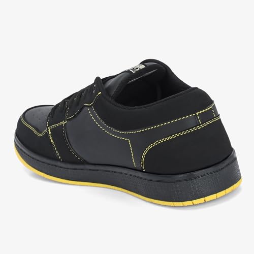 Image of Spykar Gry Men Black-Grey Urban Lace Up Sneaker