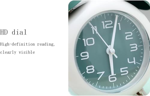 Image of Classic Retro Twin Bell Alarm Clock | Silent Non-Ticking Analog Table Clock with Loud Alarm Ringer & Night Light, Luminous Dial Bedside Clock for Kids, Students, Bedroom & Study Table