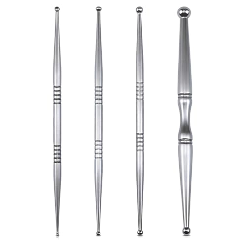 LumenPoles Akupressurstift, Edelstahl Akupunkturstift, 4 Stück