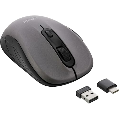 InLine® Souris 3 en 1 Bluetooth + 2 x 2,4 GHz sans Fil 5 Touches Optique Gris/Noir