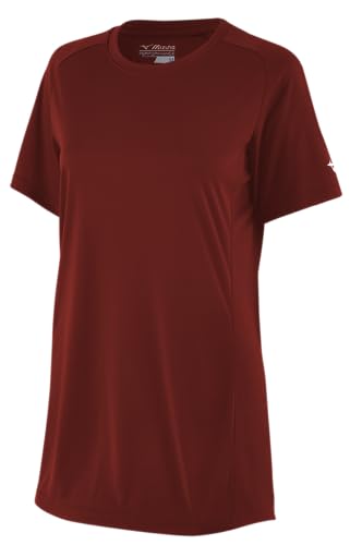 Mizuno Girls Crew Neck Jersey, Cardinal, Large