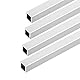DMiotech 4er Pack (10mm x 10mm x 1mm) 6063 Aluminium Vierkantrohr 300mm Länge Industriemetallrohr für Maschinenrahmenbau DIY-Projekte