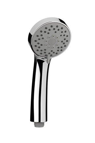 Croydex Essentials Three Function Shower Handset with Rub Clean Nozzles, Chrome, 198 x 87 x 72.2mm (HxWxD)