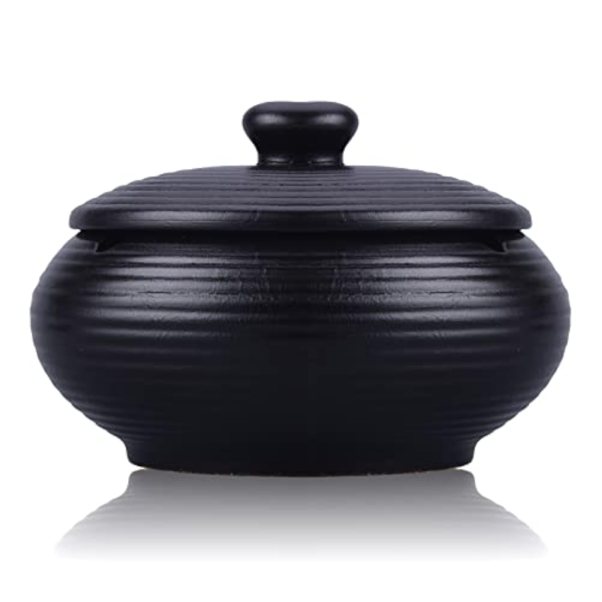 Ceramic Ashtrays with Lid, Windproof Design for Smokers