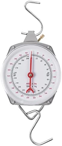 Yogayet Mechanical Hanging Scales 440lb/200kg, High Accuracy Large Display Spring Dial Weight Scale Big Game Scale for Kitchen Fishing Hunting Farms