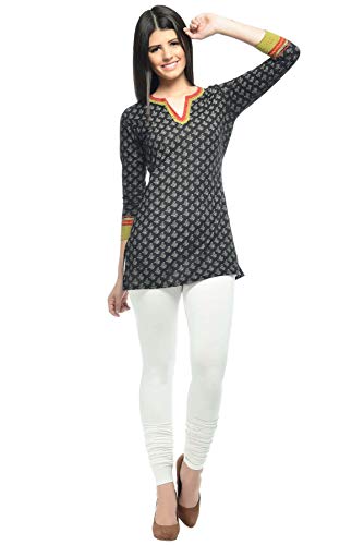 Image of Frenchtrendz Women's Cotton Spandex Stretchable Mid Rise Slim Fit Churidar Leggings Pull On