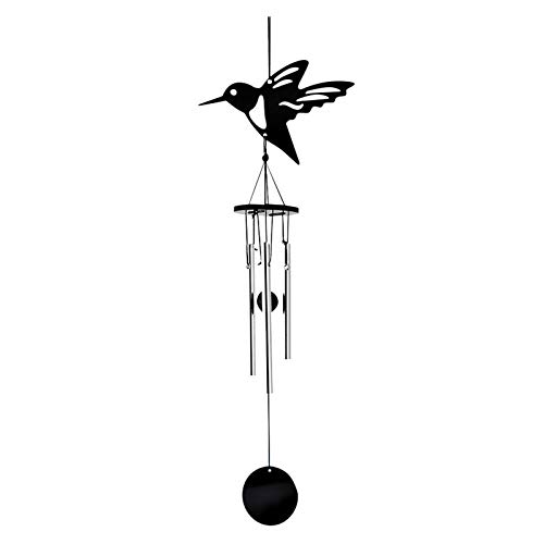 Carillon à vent en bois en forme d'oiseau pour décoration intérieure ou extérieure - Décoration à suspendre pour terrasse, balcon, jardin, cadeau de festival Cover