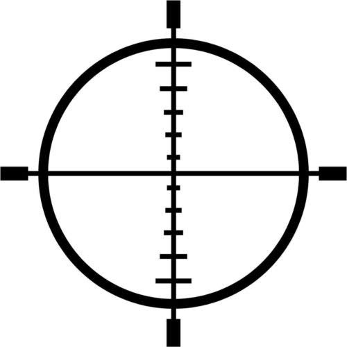 Ranger Products Crosshairs Scope Vinyl Decal Car Window Wall Laptop Sticker, Die Cut Vinyl Decal for Windows, Cars, Trucks, Tool Boxes, laptops, MacBook - virtually Any Hard, Smooth Surface