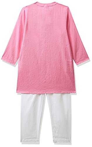 Image of Amazon Brand - Jam & Honey Cotton Boy Festive Printed Kurta And Pyjama Set Which Is Both Comfortable And Stylish