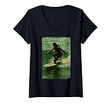 Photo Gallery donna vintage surfer-girl – retro surf art ocean wave-rider maglietta con collo a v Photo Gallery donna vintage surfer-girl – retro surf art ocean wave-rider maglietta con collo a v