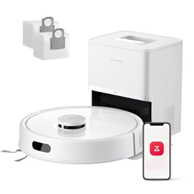 roborock Q7 L5+ Set Robot Aspirador y Fregador de 8000 Pa 7 Weeks Autovaciado Sistema Doble Antienredos Navegación PreciSense LiDAR Suelos Duros Alfombras y Pelo de Mascotas Blanco