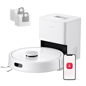 roborock Q7 L5+ Set Saugroboter mit Automatischer Staubentleerung, Dual Anti-Tangle System, 8.000 Pa Saugkraft, Elektronischer Wassertank, LiDAR-Navigation, Ideal für Teppiche und Tierhaar(Weiß)