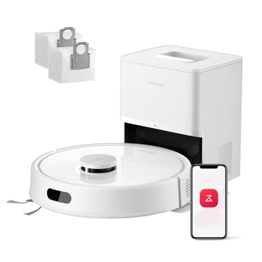 roborock Q7 L5+ Set Aspirateur Robot Laveur avec Station, 8000 Pa Aspiration, Vidange Automatique, 3 Niveaux d'eau, Double Anti-emmêlement, Navigation LiDAR, Idéal pour Poils d'animaux/Tapis, App