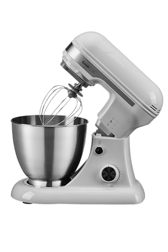 Image of Geek Chef 3-IN-1 Stand Mixer, 4.8QT, 12 Speeds Tilt-head Food Mixer with Dough Hook, Whisk, Beater and Digital Scale with App, Gray