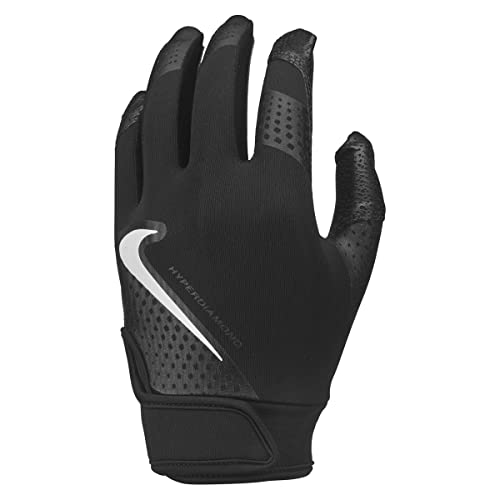 Nike Youth Hyperdiamond 2.0 Batting Gloves Black | White Large