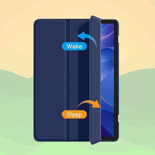 Image of M CartCover for Redmi Pad 2 11 inch Cover Case with [Pencil Holder], Trifold Flip Stand Cover Case for Redmi Pad 2 Cover 11 inch Tablet [Auto Sleep /Wake Support] - Dark Blue