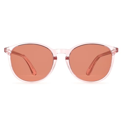 Image of Bloomoak Rose Migraine Glasses, FL-Flex Light Sensitivity Relief Glasses for Fluorescent LED Glare /Photophobia /Eye Strain