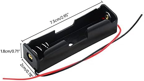 Image of QBM 18650 Battery Case Holder with Lead Wire Bundle 3.7V DIY Battery Storage Box in Series (Combo of 1,2,3,4, Cell Holder) Multicolor