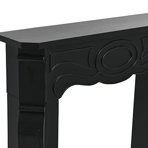 Image of Creative Co-Op Small Victorian Decorative Fireplace Mantel, Black