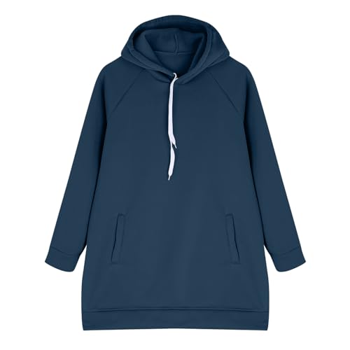 The Warmy Oversized Sweatshirt Dress Casual Long Sleeve Split Hem Hoodies - image 4