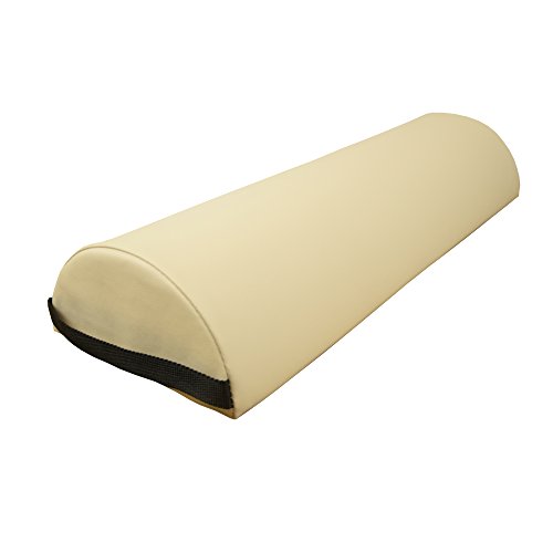 ZEN Knierolle Lagerungsrolle 60x23x11cm Halbrolle für Massageliegen & Physiotherapie halbrunde Nackenrolle & Beinrolle - Kniekissen Massage Zubehör für Knie, Beine, Füße & Rücken zur Lagerung (Cremé)