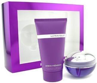 Ultraviolet 2 Piece Gift Set (2.7 Eau De Parfum + 5.1 oz. Body Lotion + Display Box) for Women by Paco Rabanne