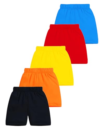 Image of Kuchipoo Boys Regular Fit Cotton Shorts - Pack of 5