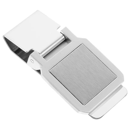 Warmhm Clip Metálico para Billetes y Documentos de Acero Inoxidable, Tamaño Pequeño, Pinza Portátil para Billetes de Papel en Oficina y Uso Cotidiano