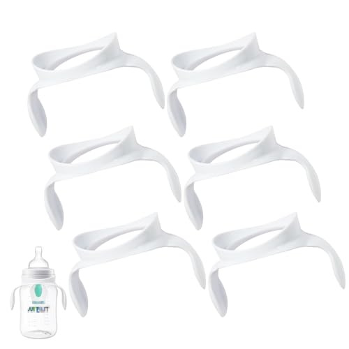 Image of Baby Bottle Handles for Philips Avent Anti-Colic and AirFree Vent Baby Bottles, Compatible Avent Bottle Holder, 6 Count