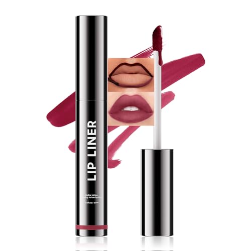 Image of Lip Stain, Lip Liner Stain, Peel Off Lip Liner Tattoo, Long Lasting Lip Stain Waterproof for Women Girls All Skin Types, Transfer-Proof & Natural (Mauve)