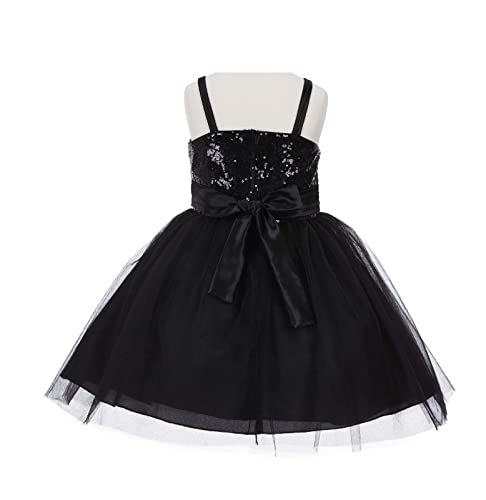 Image of Girl's Synthetic a-line Maxi Dress (WLT-1024 5-6 Years Black