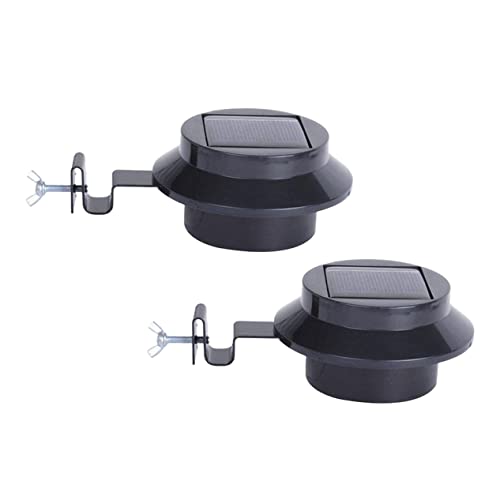 DECOMELODY 2pcs Solar Fence Lamp Led Outdoor Lighting Tool for Garden Lawn Walkway Decor and Easy to Install Design for Use