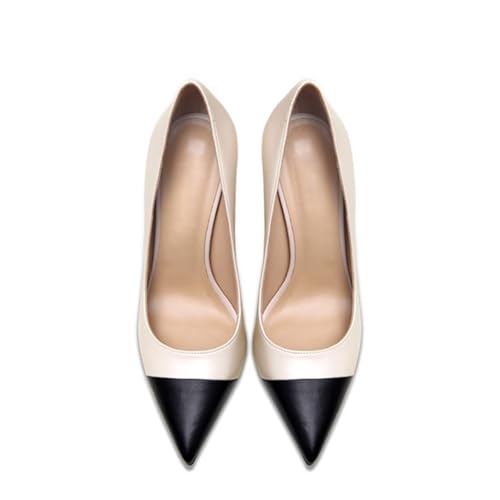 Mixed Colors Elegant Women's Fashion Ponited Toe High Heels, Sweet Large Size Concise Stiletto Pumps for Party, Banquet and Weding,5.5,Nude3