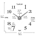 VANGOLD Large DIY Wall Clock Modern 3D Wall Clock with Mirror Numbers Stickers for Living Room Office Decorations Gift