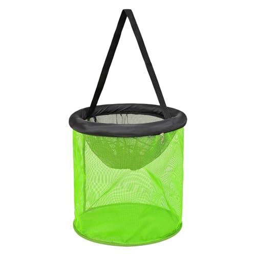 Panier à poisson – Maille flottante avec cordon de serrage – Filet de pêche vivant | pour lac, rivière, camping, eau salée, eau douce, crevettes,...