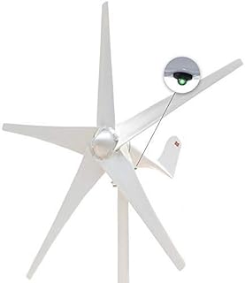 MarsRock Wind Turbine Generator + Wind Controller, 400W Economy Windmill for Wind Solar Hybrid System 2m/s Low Star-up Wind Speed AC 12Volt or 24Vollt 5 Blades (400Watt 24Volt)