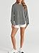 EVALESS Sweatshirt for Women Long Sleeve Grey Comfort Colors Crewneck Cotton Sweatshirts Womens Fall Fashion Side Split Irregular Curved Hem Tops 2025 Outfits Casual Loose Pullover Medium