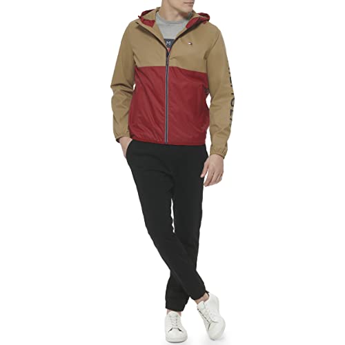 Image of Tommy Hilfiger Men's Lightweight Active Water Resistant Hooded Rain Jacket