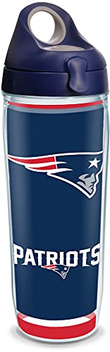 Tervis Made in USA Double Walled NFL New England Patriots Insulated Tumbler Cup Keeps Drinks Cold & Hot, 24oz Water Bottle, Touchdown